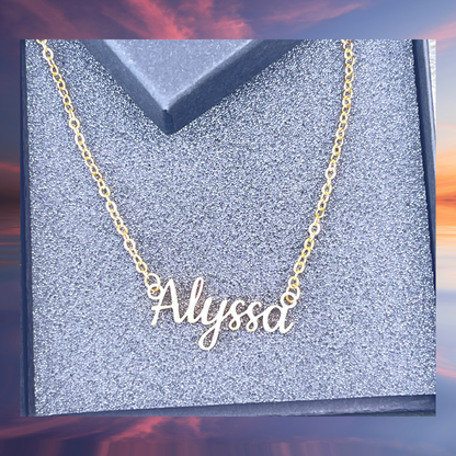 Stylish Personalized Script Name Necklace - Unique Jewelry