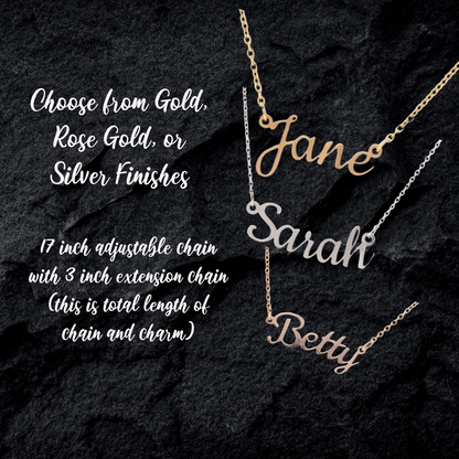 Stylish Personalized Script Name Necklace - Unique Jewelry