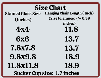 size chart double ring floral personalized suncatcher
