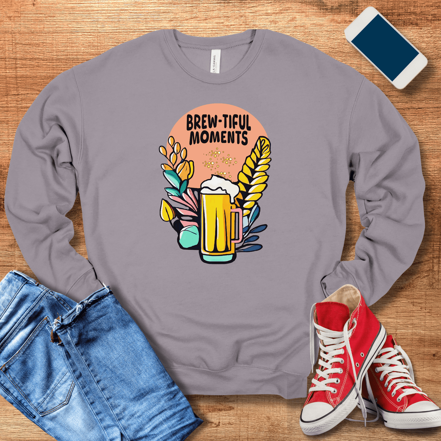 Brew-tiful Moments Sweatshirt - Cozy Beer Gifts for Beer Lovers