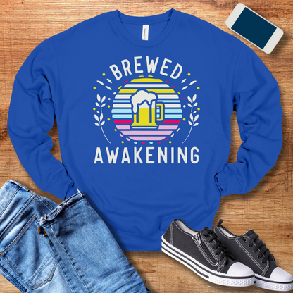 Brewed Awakening Sweatshirt - Perfect Beer Gifts for Beer Lovers